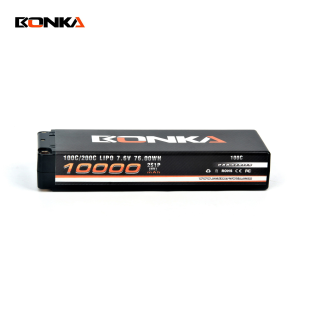 BONKA 10000mAh 100C 2S 7.6V HV LiPo Pack for RC Car